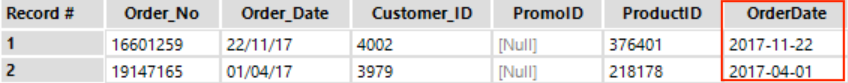 Alteryx Date Results