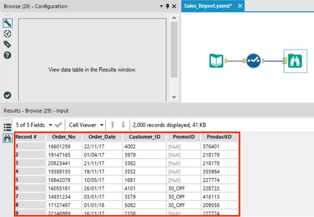 Alteryx Deselect Fields