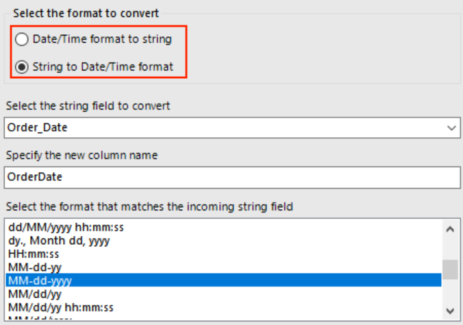 Alteryx DateTime Configuration