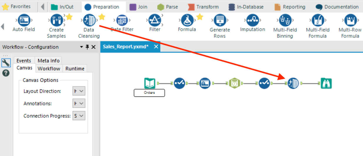 Alteryx Add Cleaning Tool