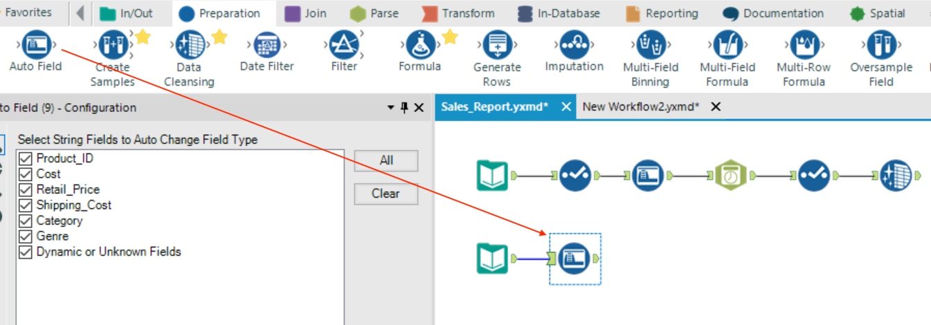 Alteryx Auto-field