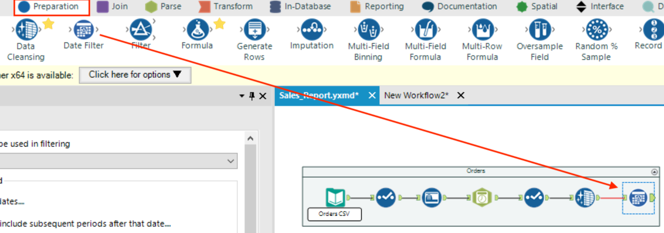 Alteryx Add Date Filter Tool