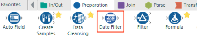 Alteryx Date Filter Tool