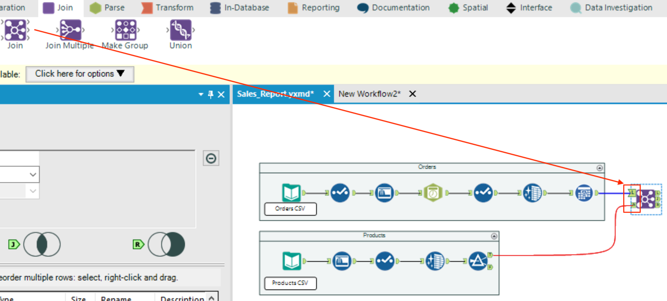 Alteryx Add Join Tool