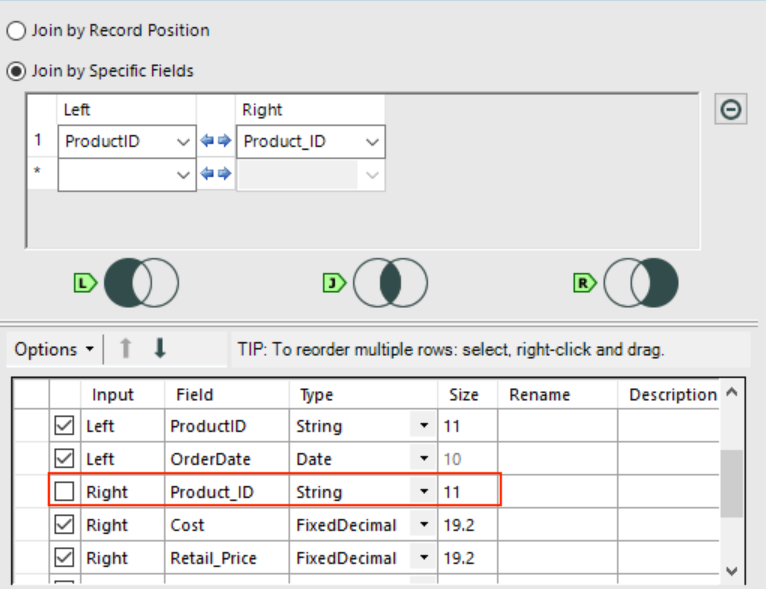 Alteryx Remove Relational Field