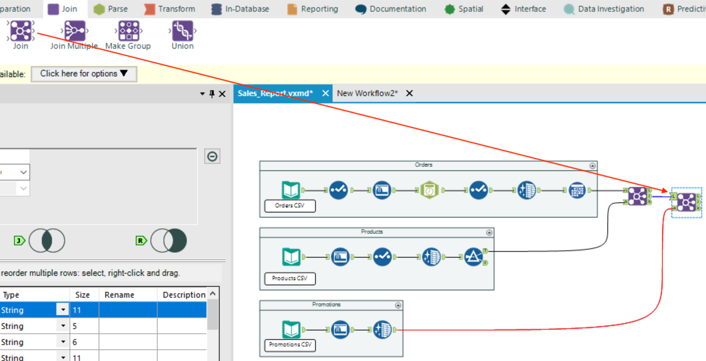 Alteryx Add Join Tool