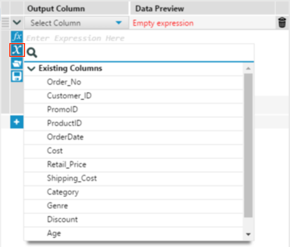 Alteryx Existing Columns